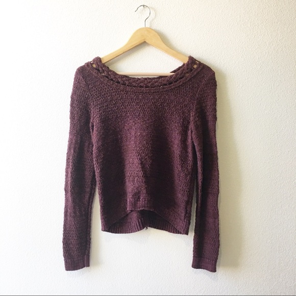 Anthropologie Sweaters - Anthropologie Moth braid neck button back sweater